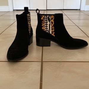 Black Faux Suede Booties